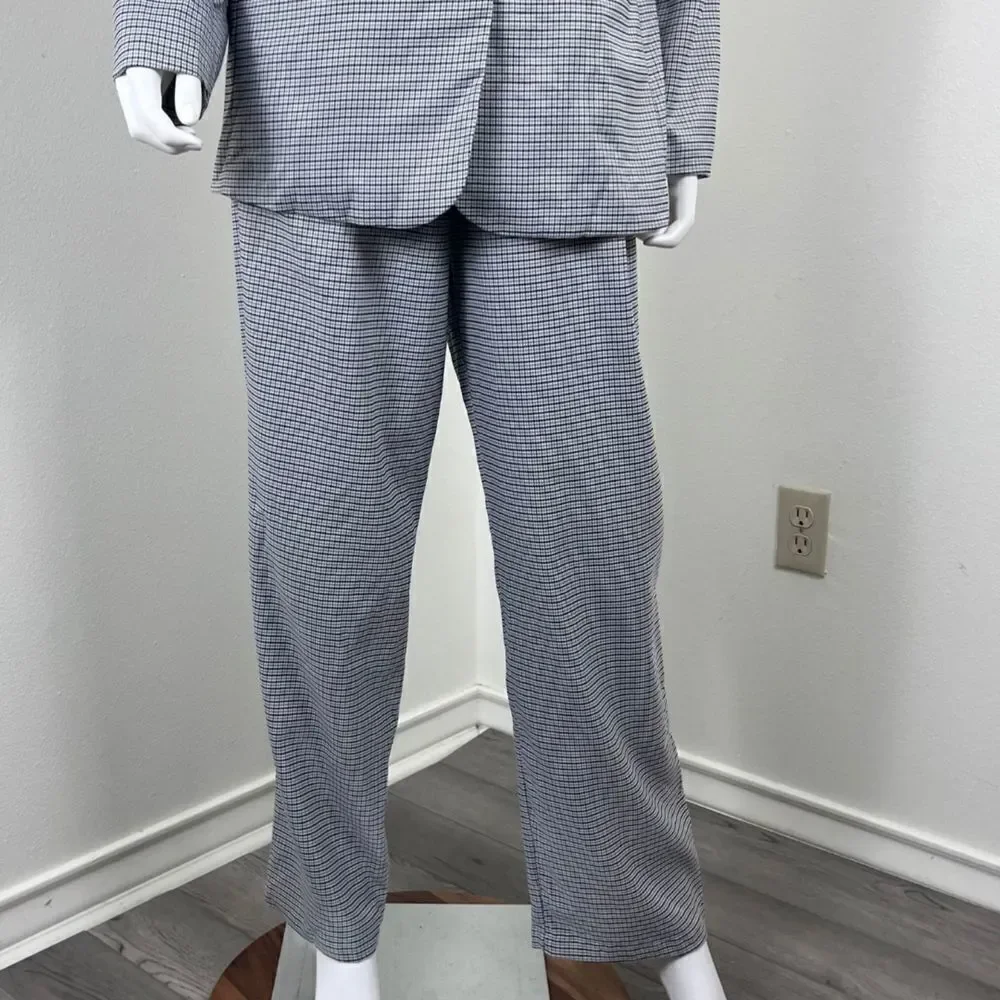 Motel Maiwa Women Size S Gray Herringbone Plaid Oversized Blazer Sakila Trouser